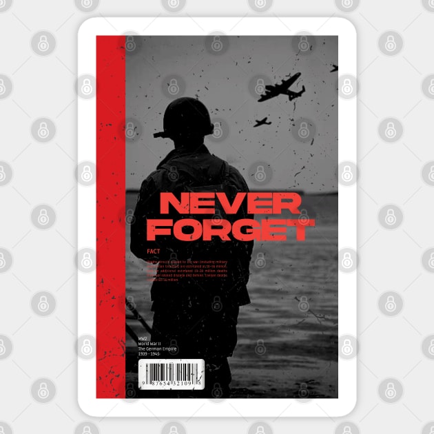 Never Forget World War II Sticker by Grade Design